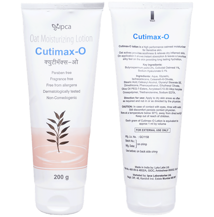 Cutimax-O Oat Moisturizing Lotion  Grab2Buy Ipca Grab2Buy