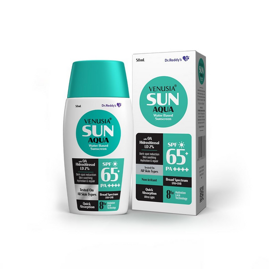 Dr. Reddy's Venusia Sun Aqua Water Based Sunscreen SPF 65 For Oily & Acne Skin  Grab2Buy Dr. Reddy's Grab2Buy