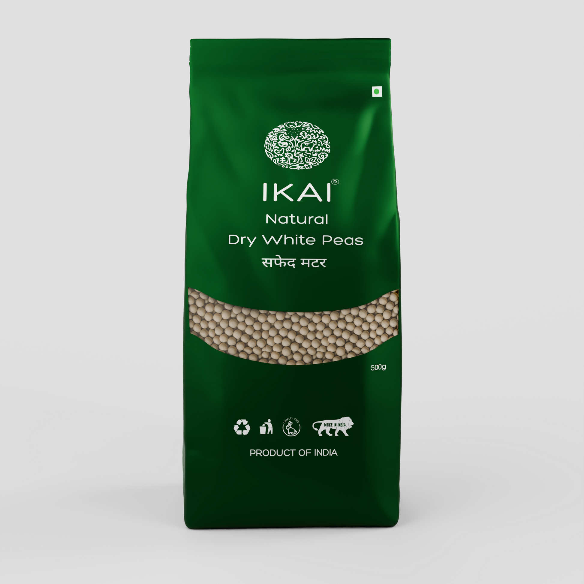 2 - Organic Vatana (Dry White Peas) - 500 gm
