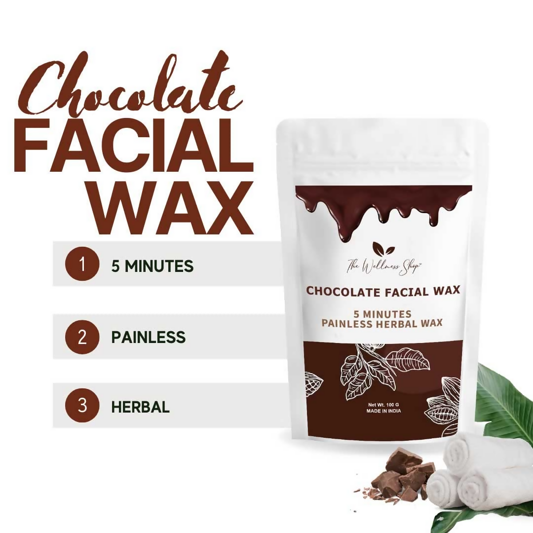 The Wellness Shop Chocolate Facial Wax Powder  Grab2Buy The Wellness Shop Grab2Buy