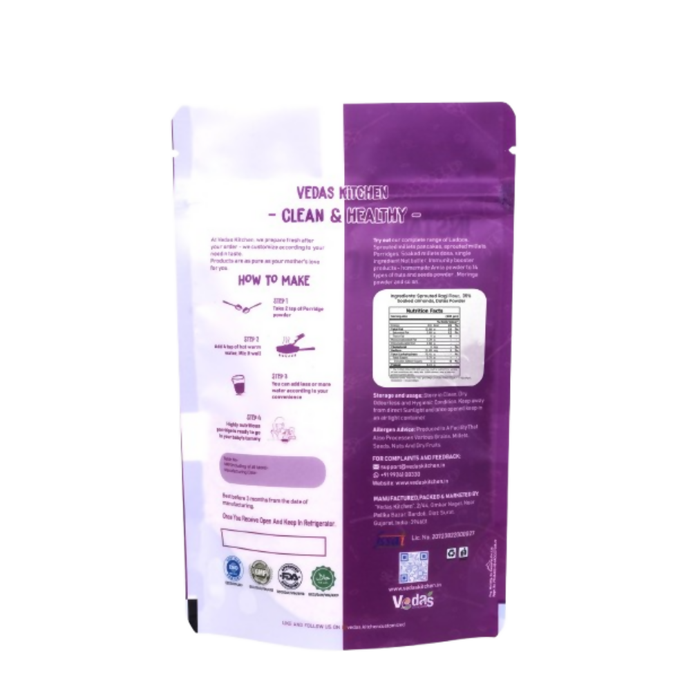 Vedas Kitchen Sprouted Ragi Almond Instant Porridge  Grab2Buy Vedas Kitchen Grab2Buy