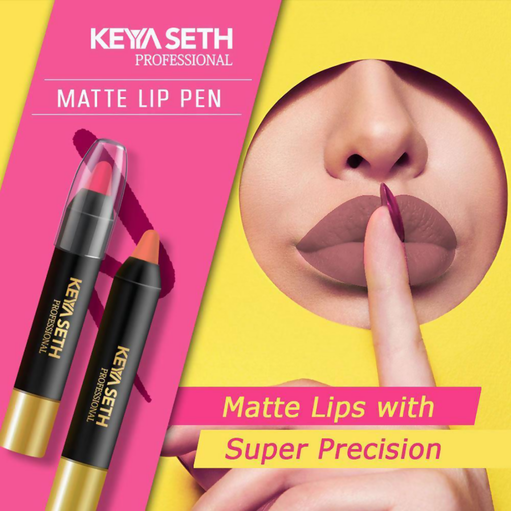 Keya Seth Aromatherapy Professional Matte Lip Pen - Dark Nude Pink