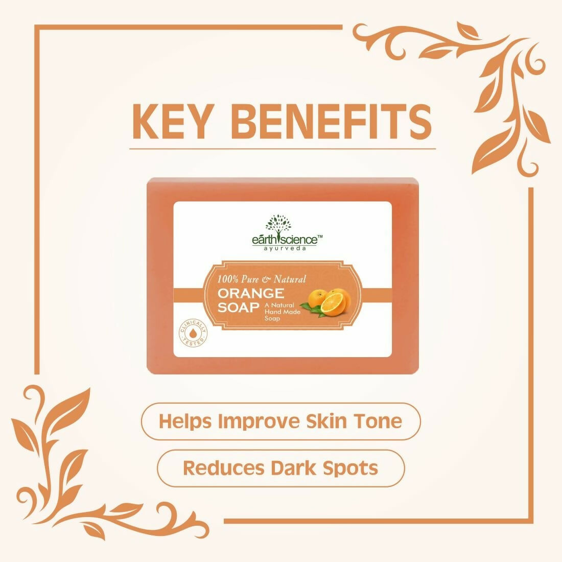 Earth Science Ayurveda Orange Bath Soap 