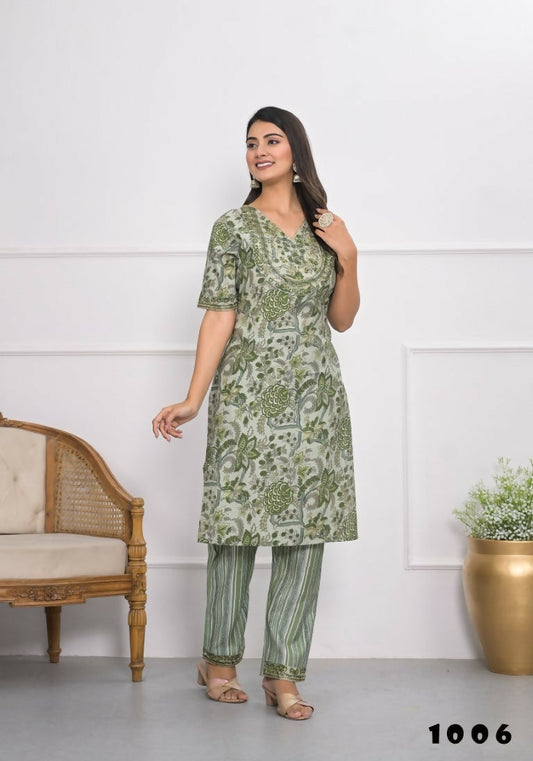 Festive Wear Ethnic Green chanderi Stitched Suit With Dupatta - Anbazaar | Grab2Buy