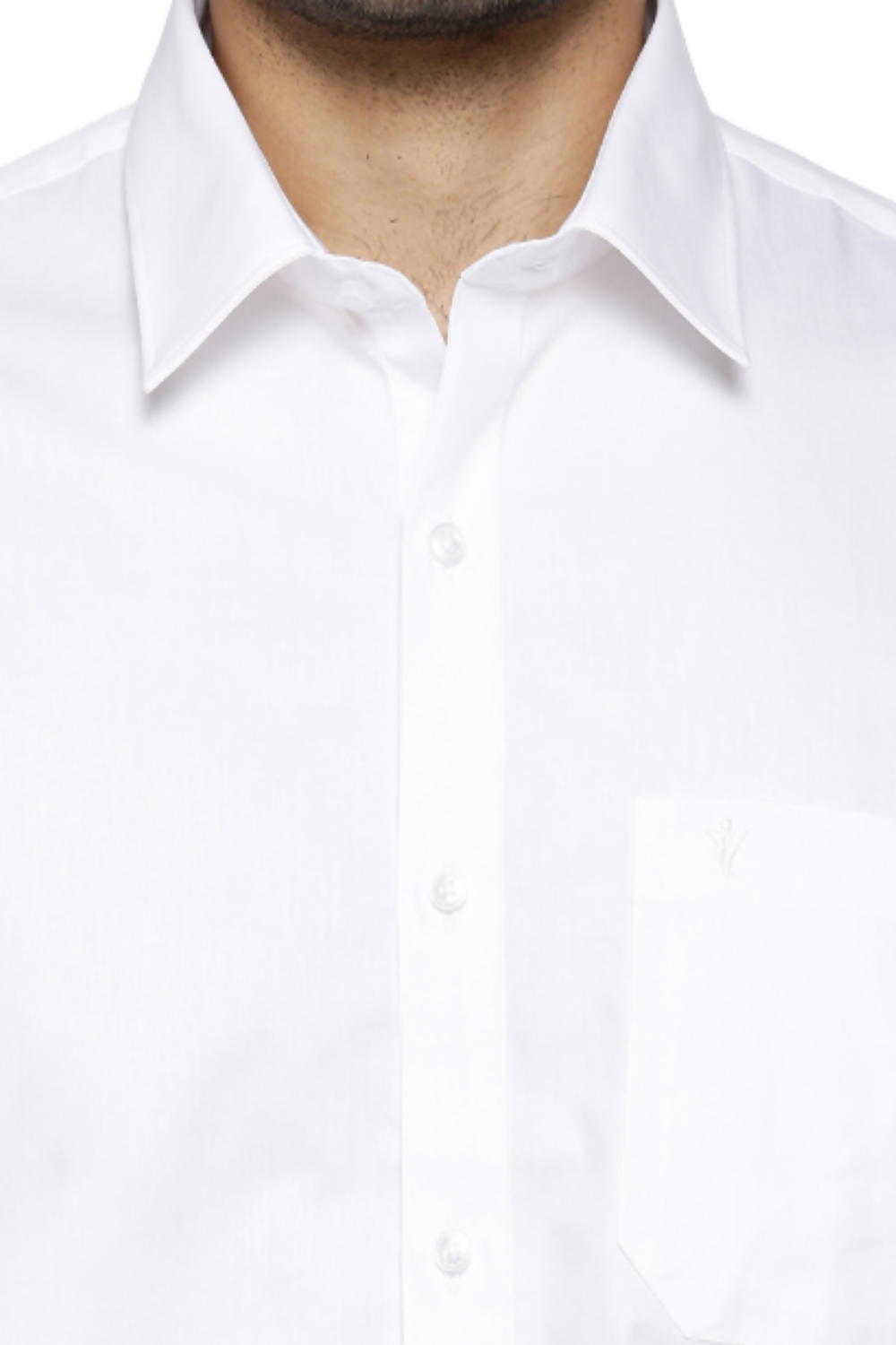 Ramraj Cotton Mens Full Sleeve Formal 100 % Cotton White Shirt 