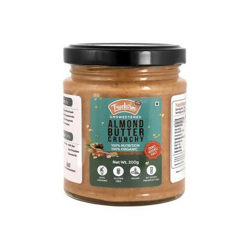 Truefarm Organic Almond Butter Crunchy-Unsweetened - Grab2buy