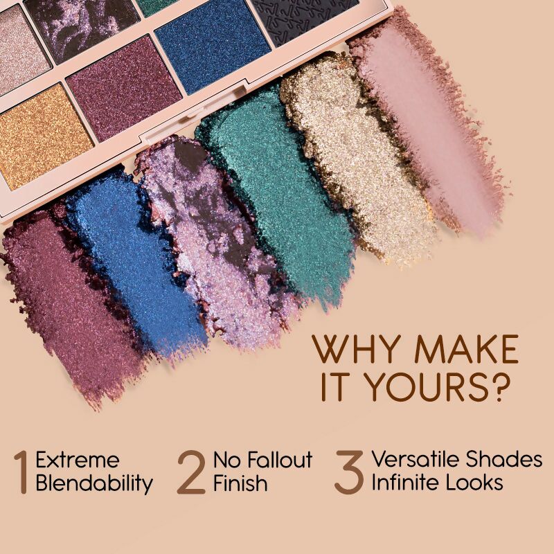 Kay Beauty By Katrina Kaif Multi Texture Eyeshadow Palette - Celestial 