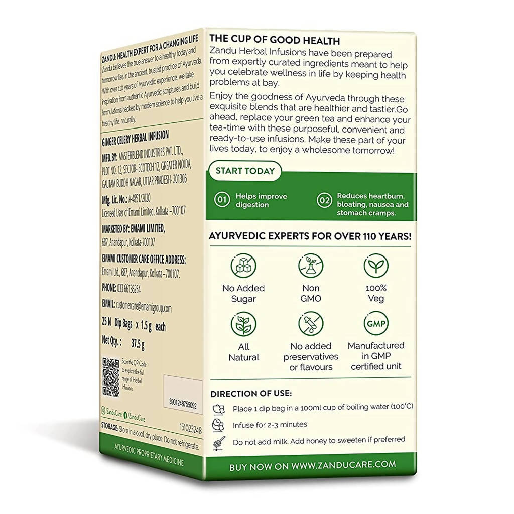 Zandu Ginger Celery Herbal Infusion Tea  Grab2Buy Zandu Grab2Buy