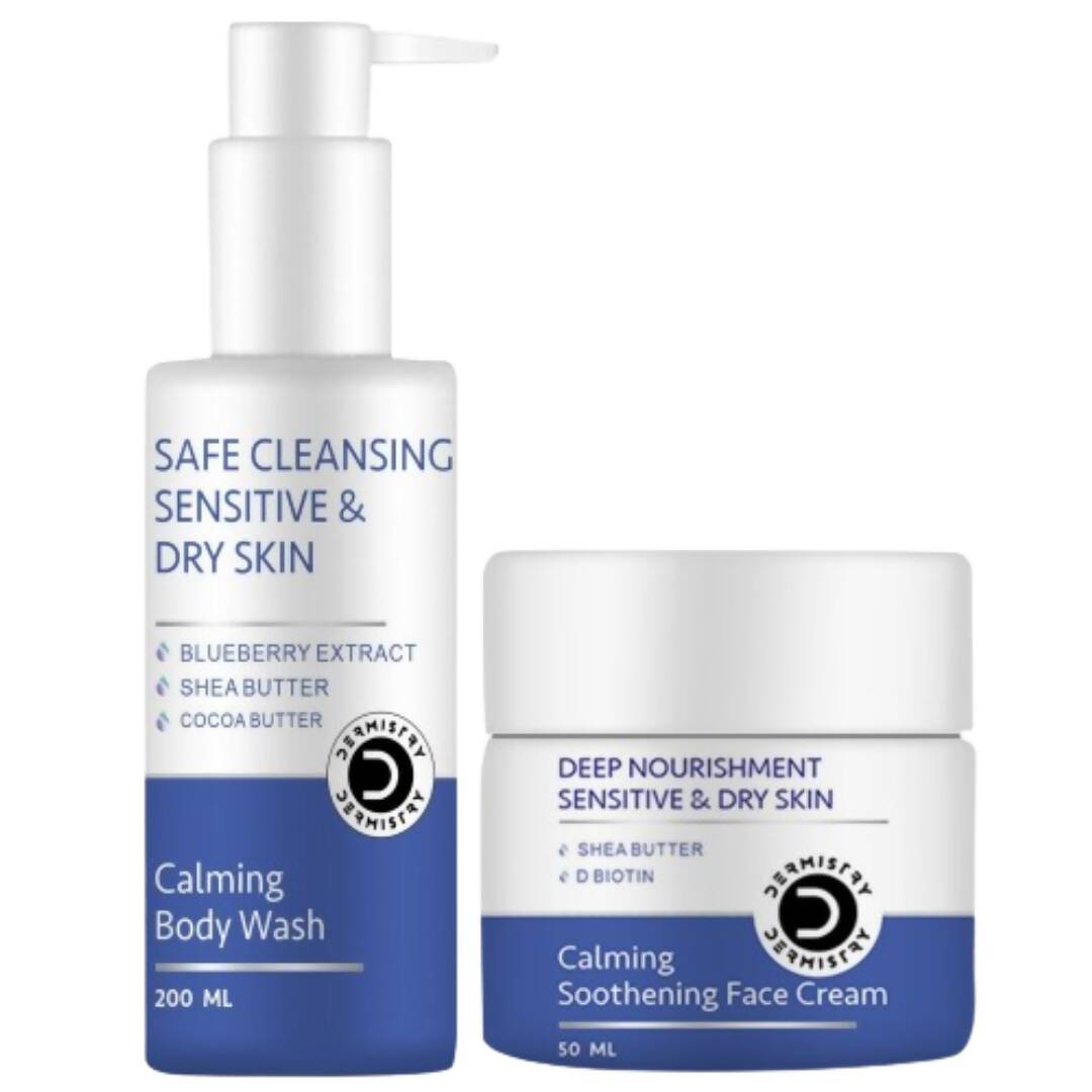 Dermistry Sensitive & Dry Skin Body Wash & Face Cream 