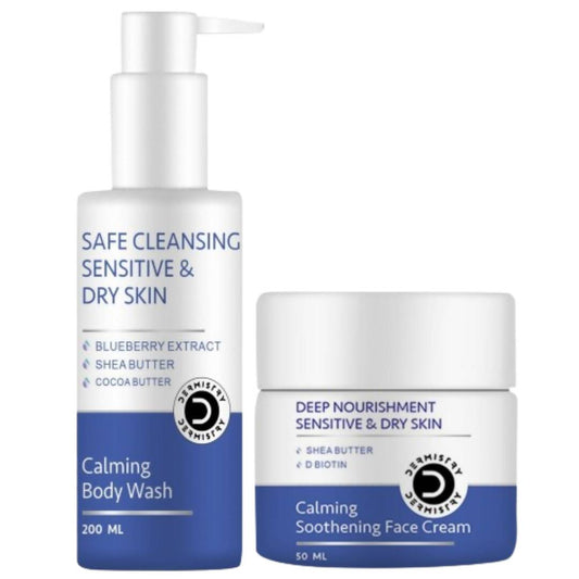 Dermistry Sensitive & Dry Skin Body Wash & Face Cream 