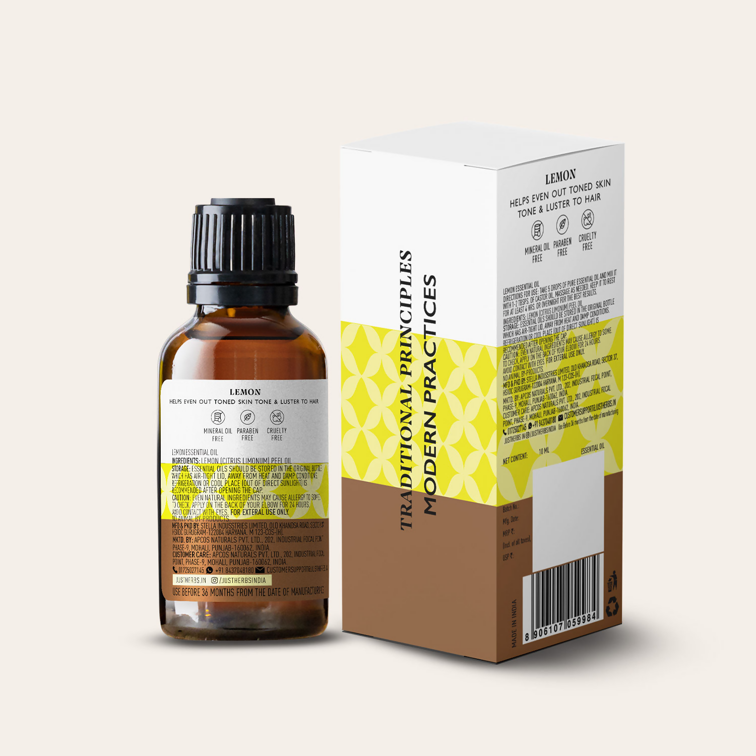Just Herbs Lemon Essential Oil