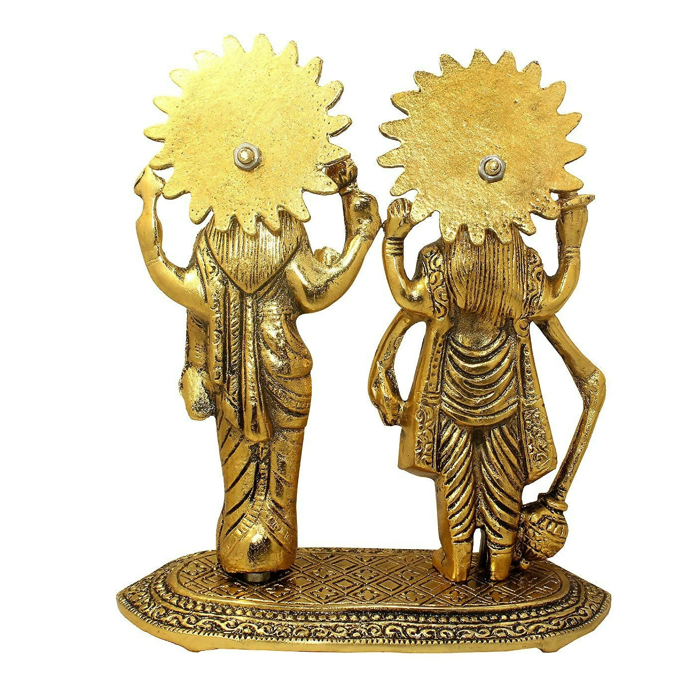 Rockshok Metal Vishnu Lakshmi Golden Idol - Grab2buy