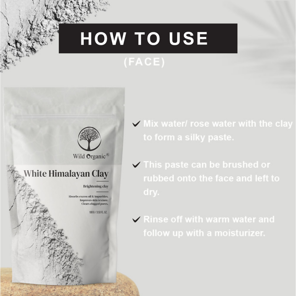 Wild Organic White Himalayan Brightening Clay Powder 