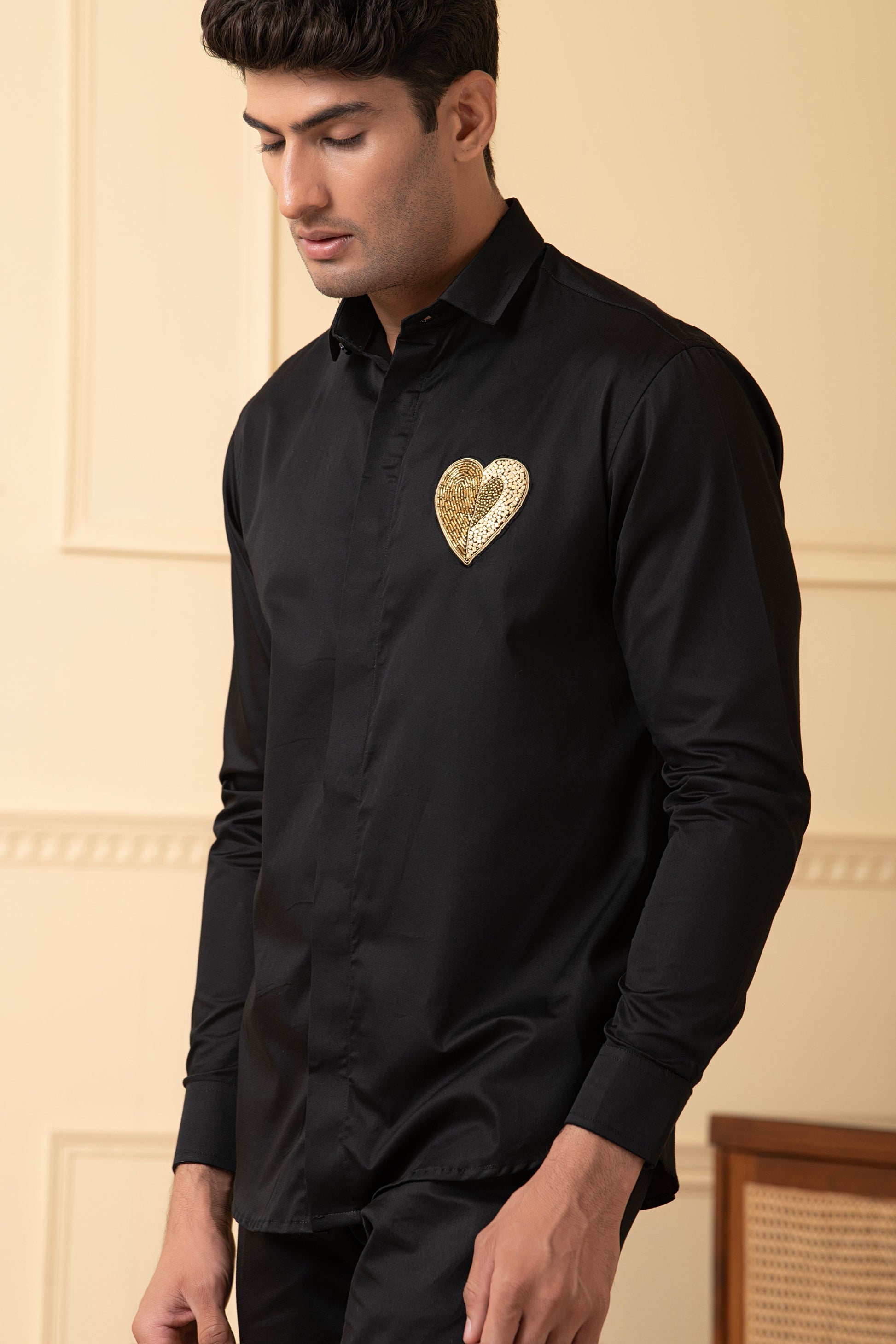 Heart Shaped Patch Shirt by Hilo Design
