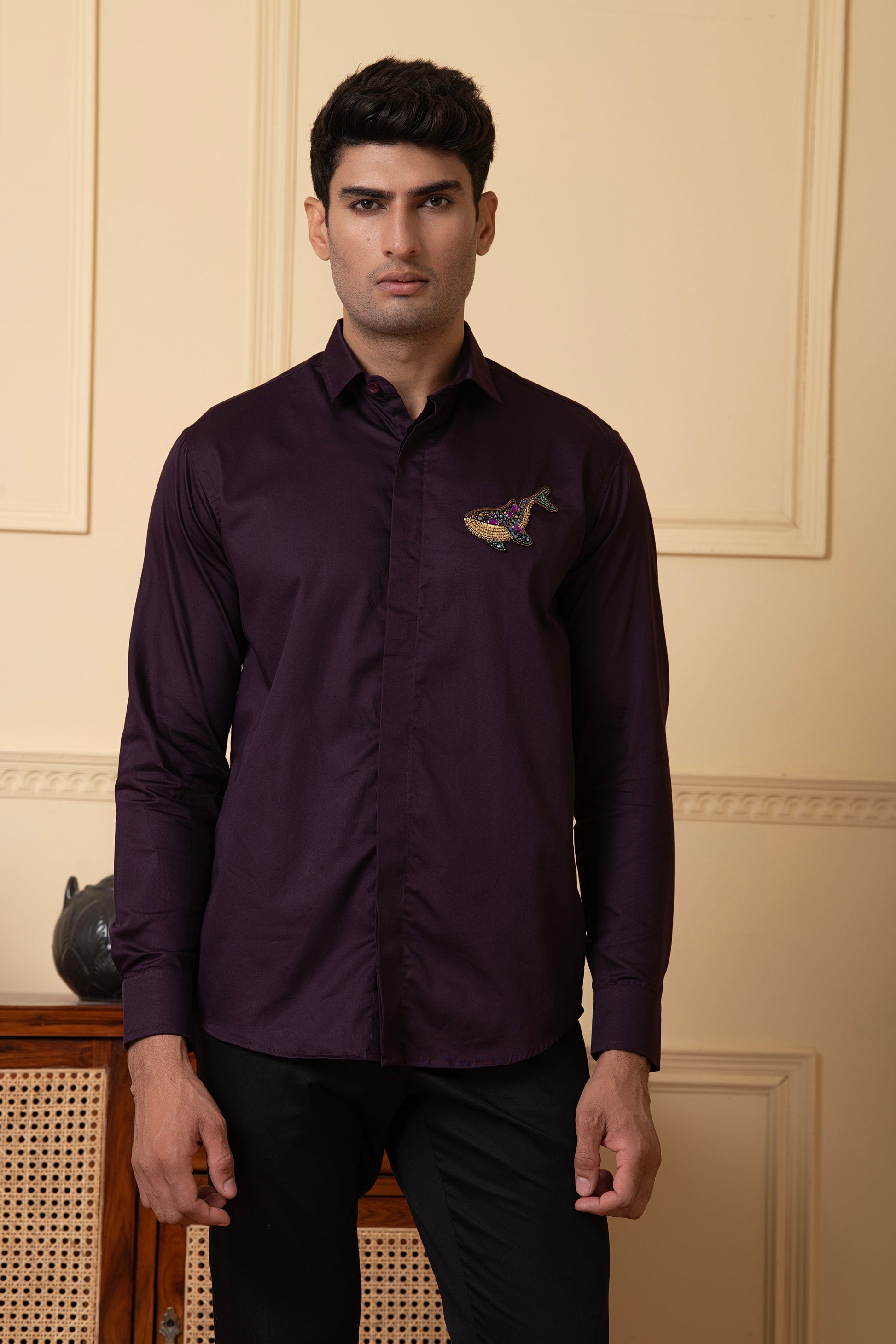 Whale Embroidery Shirt by Hilo Design  Grab2Buy Hilo Design Grab2Buy