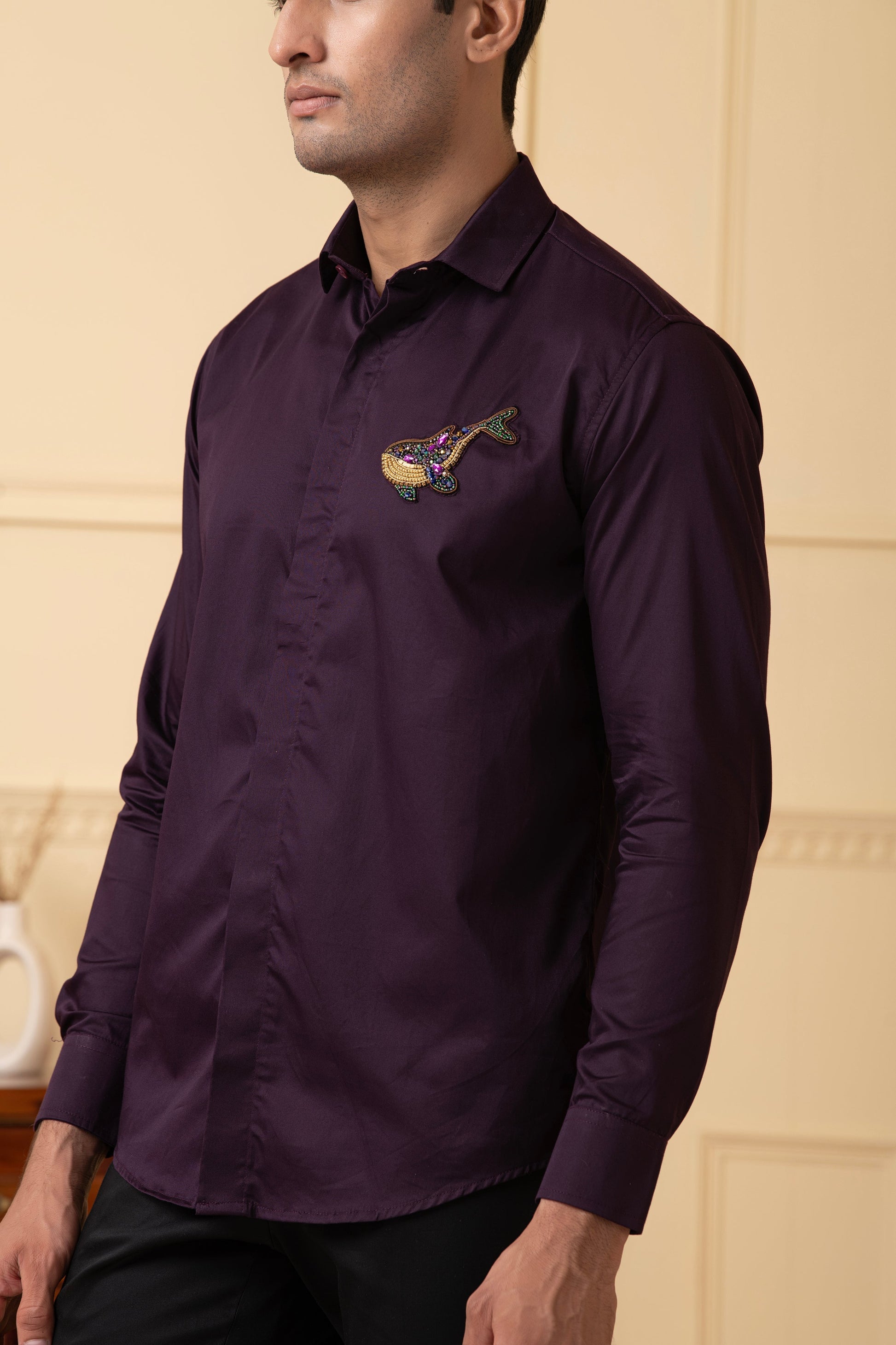 Whale Embroidery Shirt by Hilo Design  Grab2Buy Hilo Design Grab2Buy
