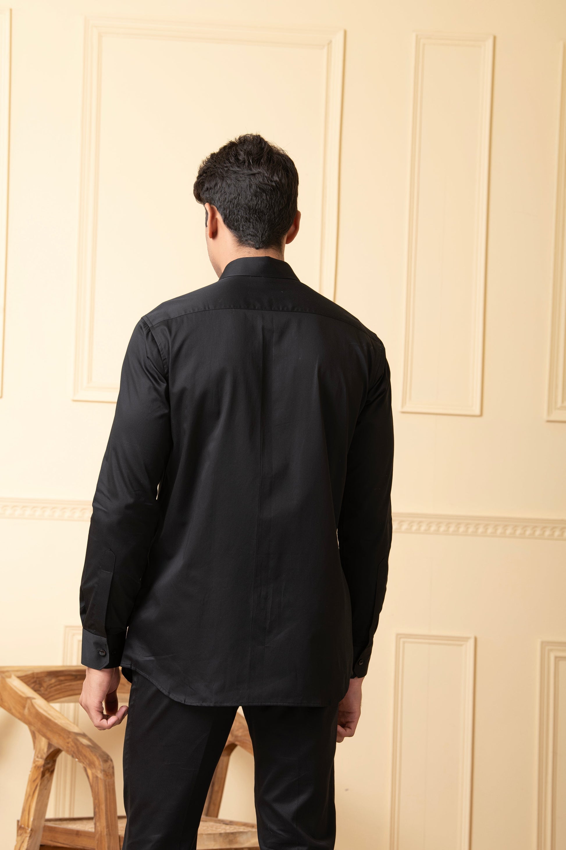 White And Black Heart Shaped Patch Shirt by Hilo Design  Grab2Buy Hilo Design Grab2Buy