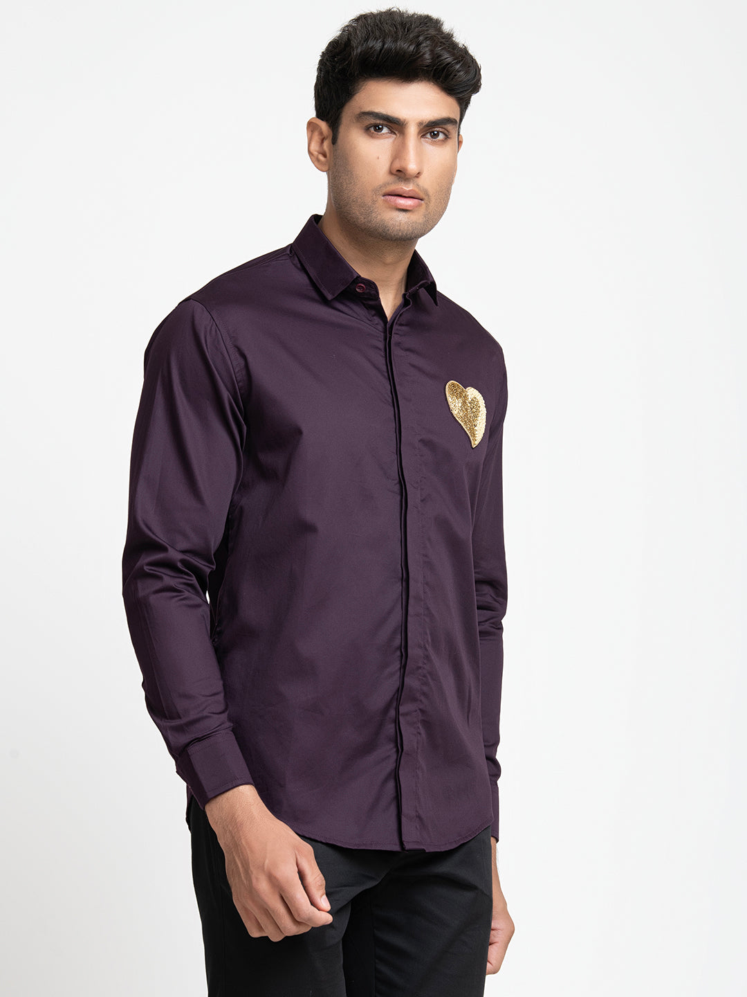 Heart Embroidery Shirt by Hilo Design