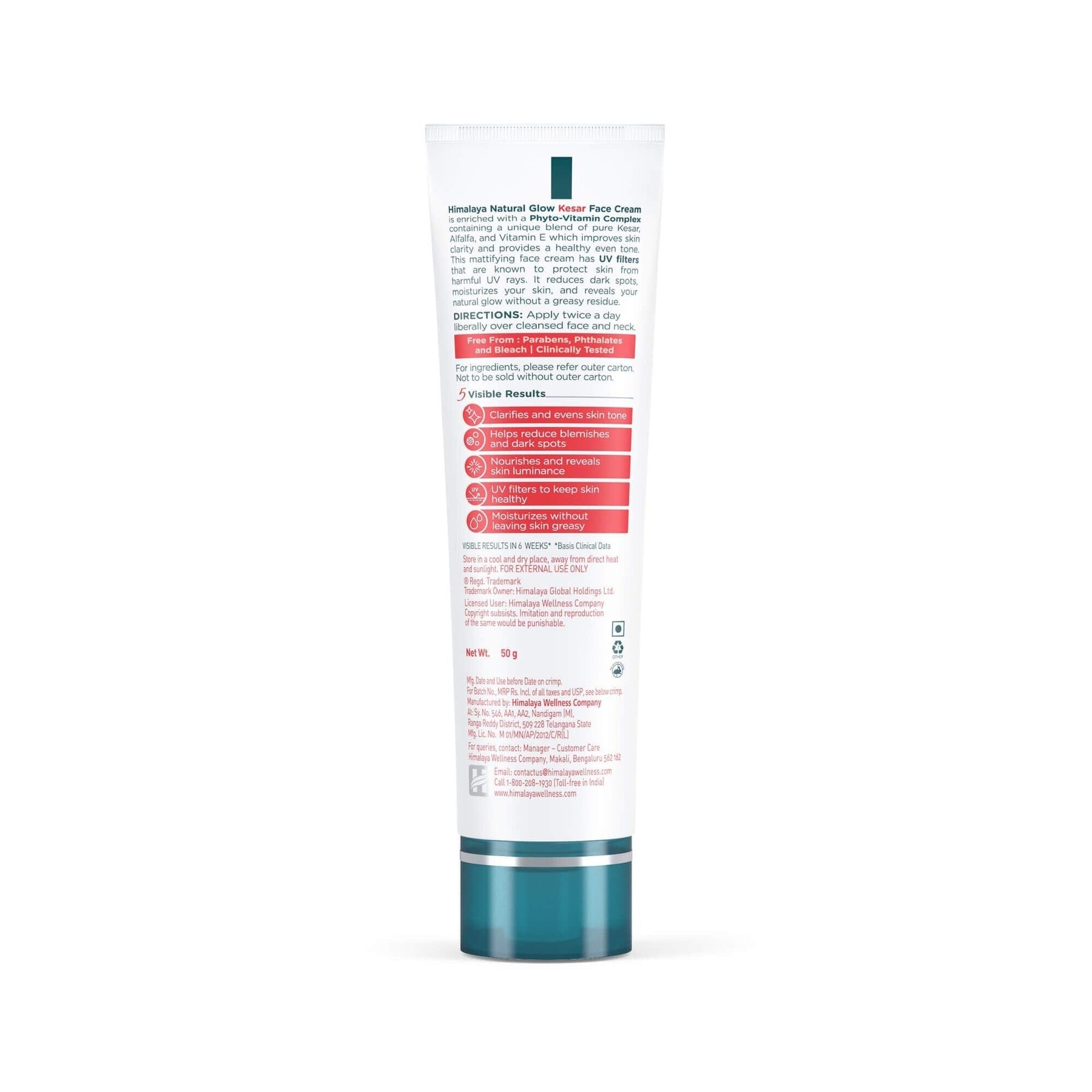 Himalaya Natural Glow Face Cream Saffron | Ayurvedic Brightening Cream for Radiant Skin 