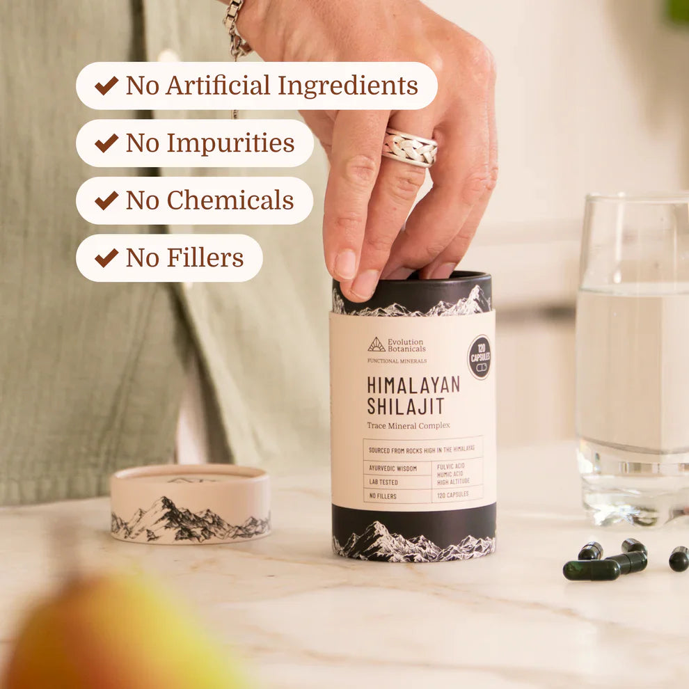 Evolution Botanicals | Himalayan Shilajit | 120 Capsules 