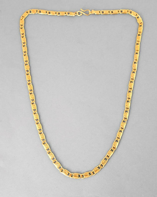 VOJ Gold-Polished Statement Chain 