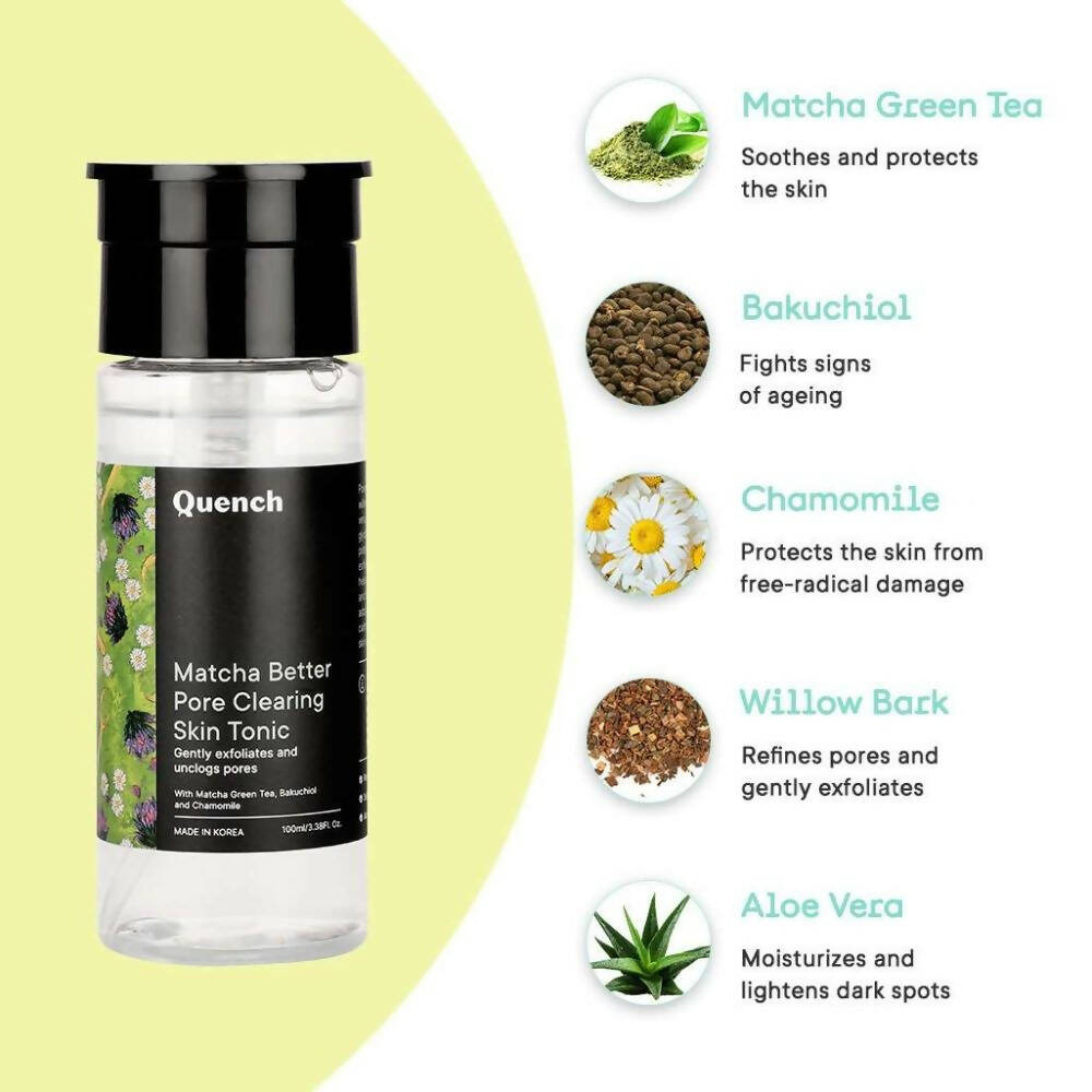Quench Botanics Matcha Better Pore Clearing Skin Tonic - Korean Skincare 