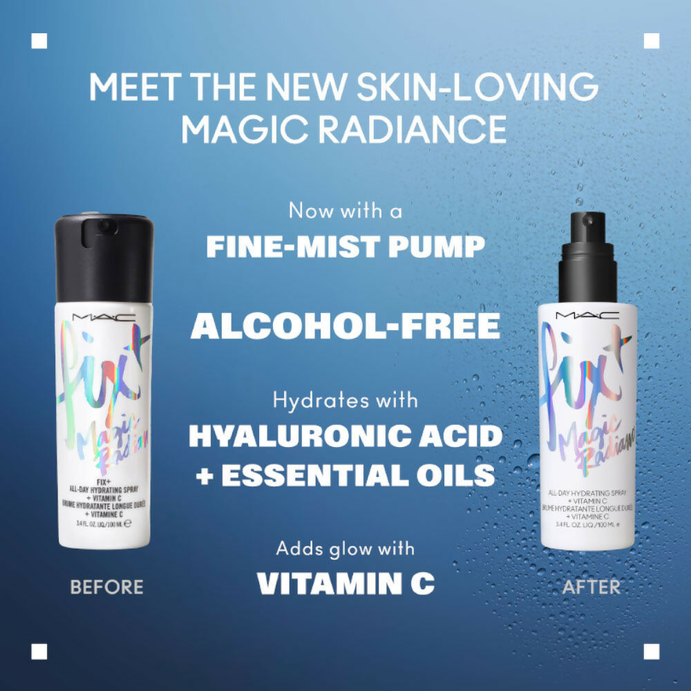 MAC Prep + Prime Fix+ Setting Spray - Magic Radiance (Makeup Fixer) With Hyaluronic Acid 