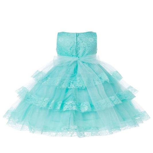 Asmaani Baby Girl's Blue Colour Satin A-Line Maxi Full Length Dress (AS-DRESS_22114) - Grab2buy