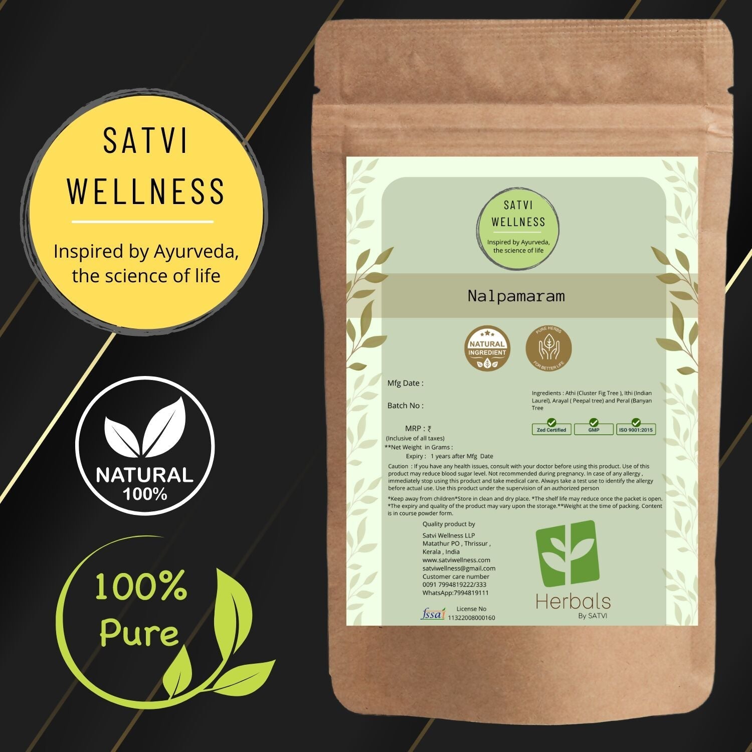Satvi Wellness Naalpamaram Powder 