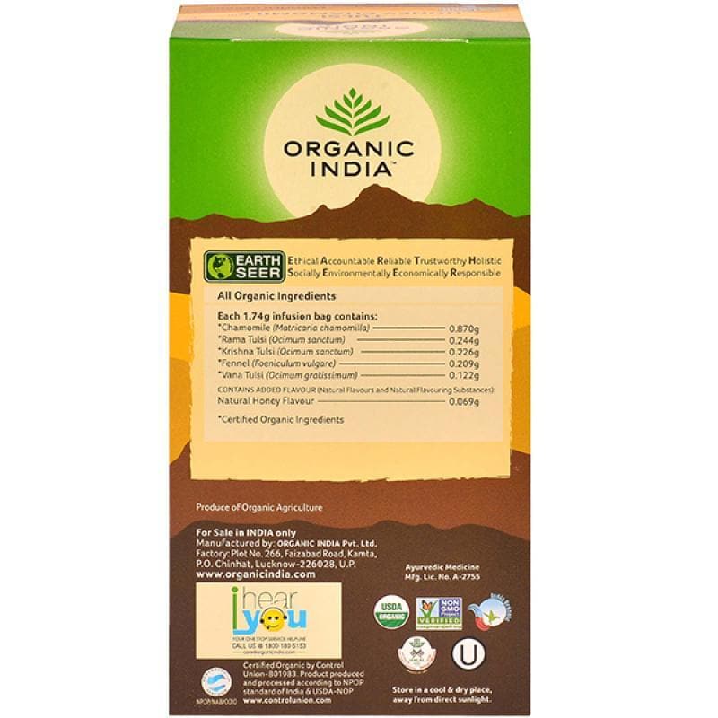 Organic India Tulsi Honey Chamomile 25 Tea Bags - Grab2buy