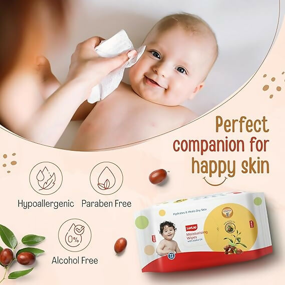 LuvLap Moisturising Wet Wipes without Lid - Jojoba Oil