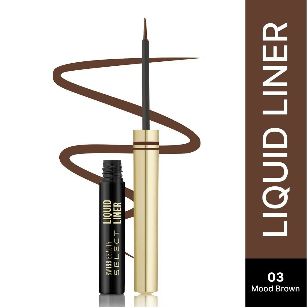 Swiss Beauty Select Here To Stay Liquid Liner, 3-Mood Brown 