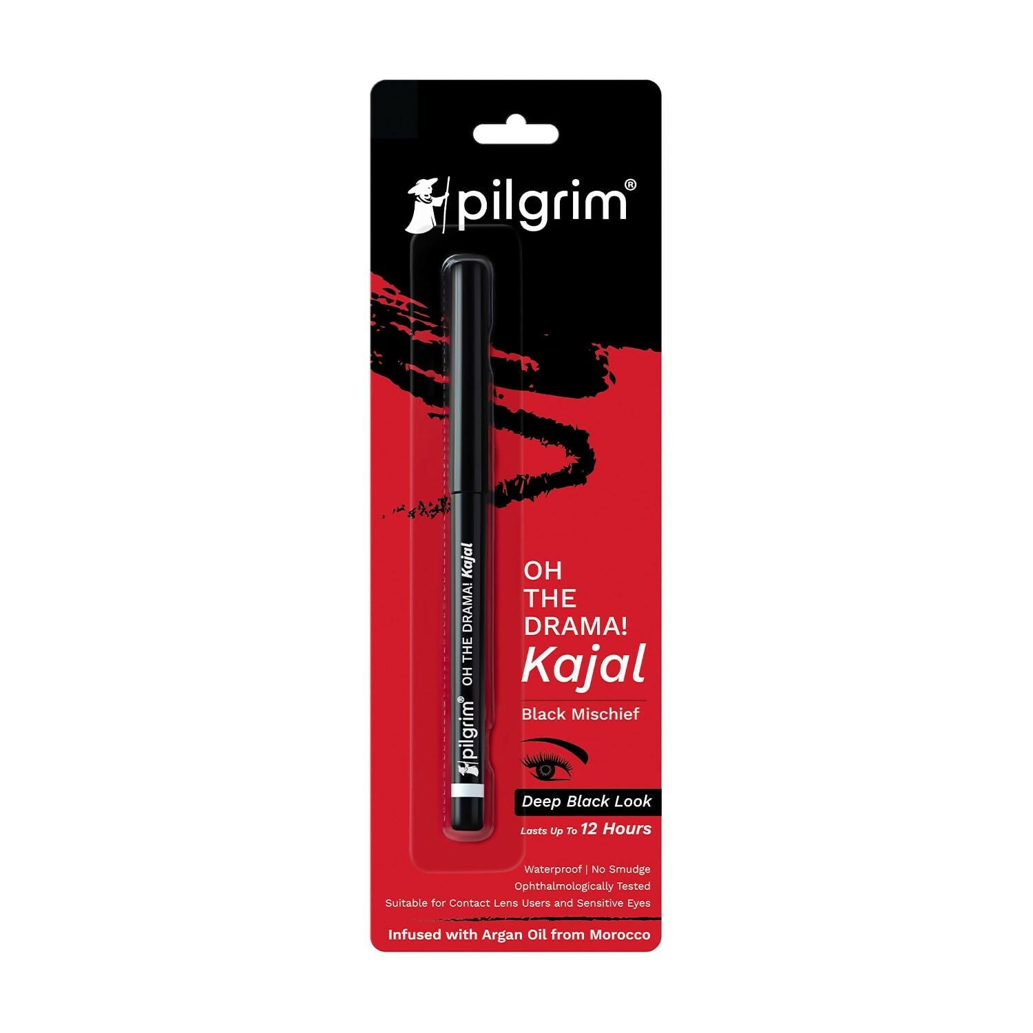 Pilgrim Black Mischief Kajal Smudge & Waterproof Single Stroke Matte Finish - Grab2buy