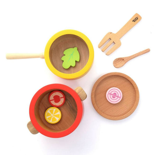 Nesta Toys Kitchen Play Set | Beech Wood Cooking Set - Grab2buy