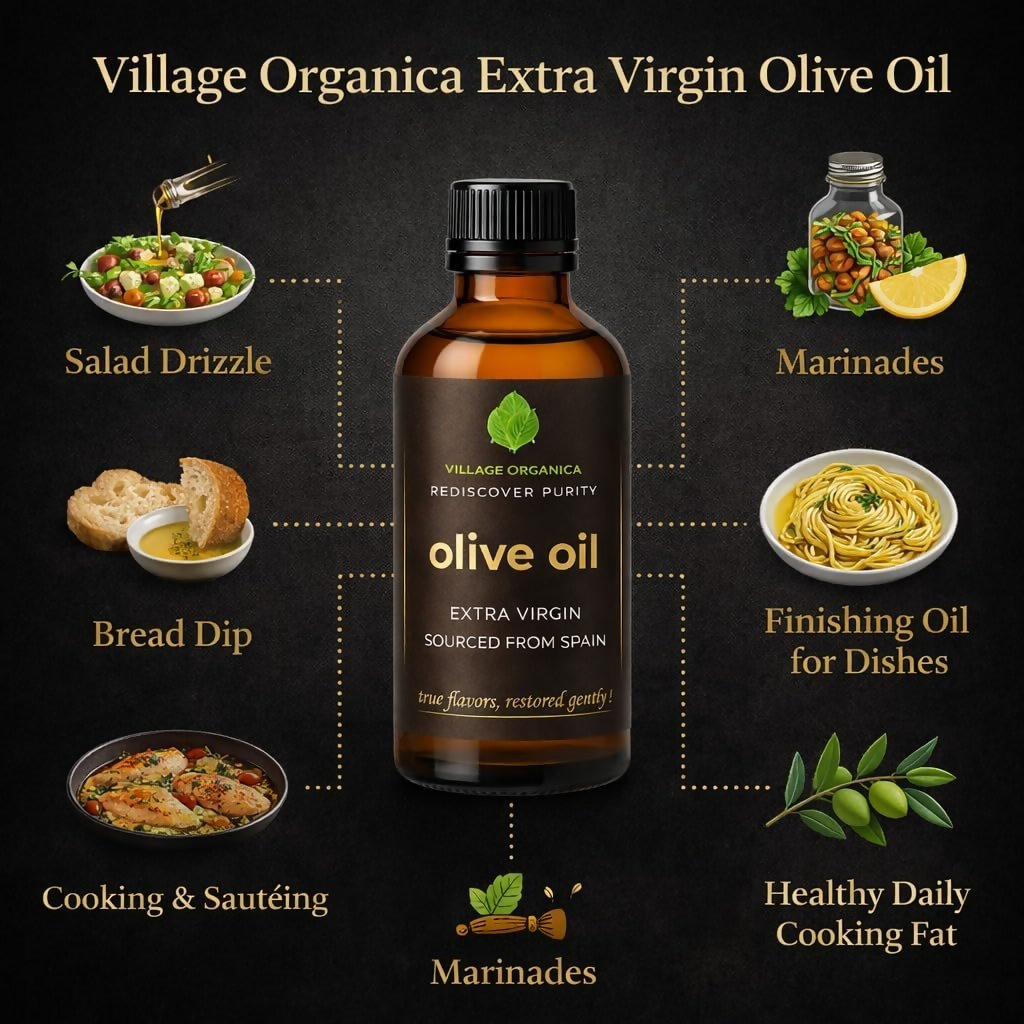 Village Organica Extra Virgin Olive Oil  Grab2Buy Village-Organica Grab2Buy
