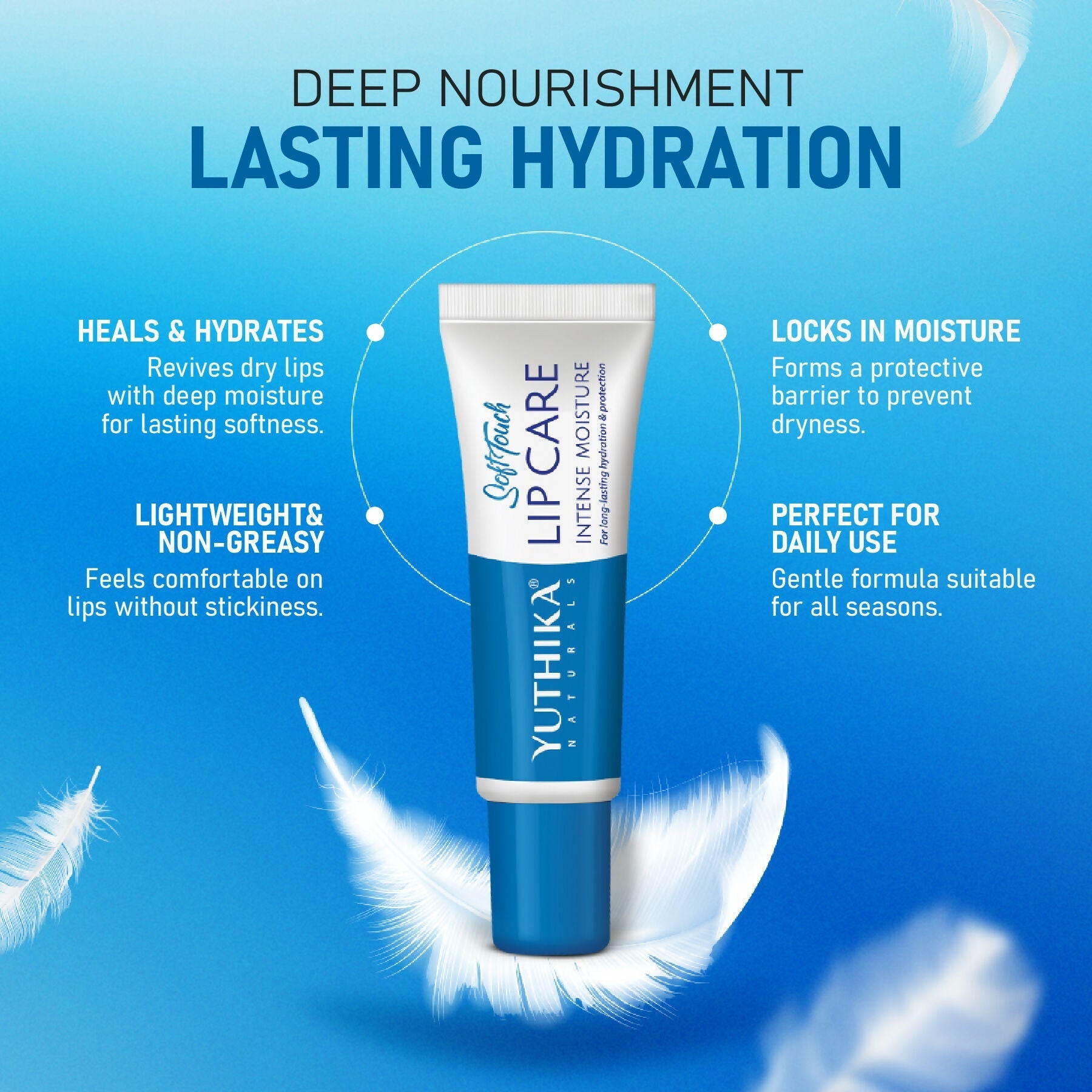 Yuthika Naturals Soft Touch Lip Balm, (Pack of 12) with Jar  Grab2Buy Yuthika Grab2Buy