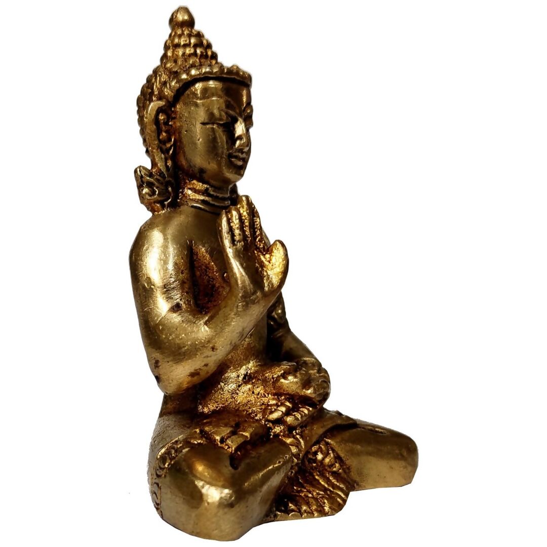 Purpledip Brass Idol Preaching Buddha - Grab2buy