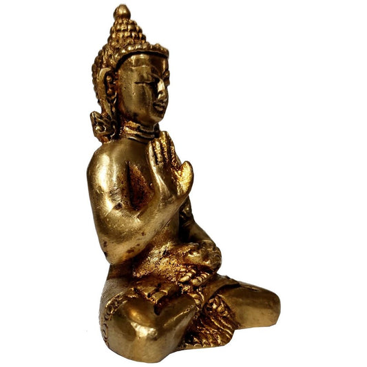 Purpledip Brass Idol Preaching Buddha - Grab2buy