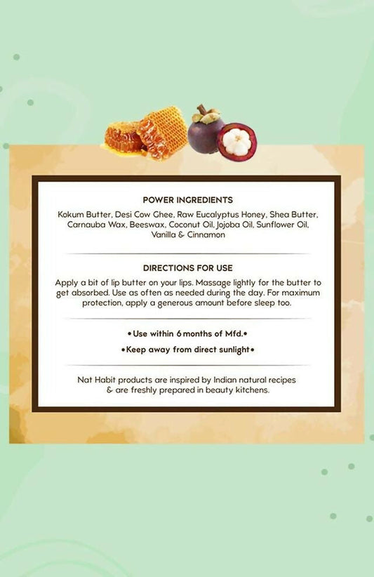 Nat Habit Kokum Honey Lip Butter - Distacart