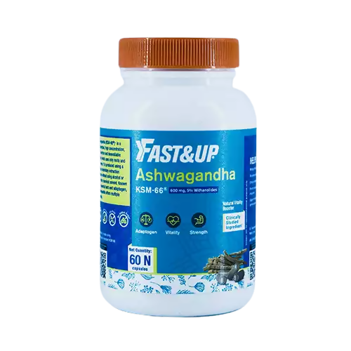 Fast&Up Ashwagandha KSM-66 600mg Capsules - Unflavored - Grab2buy