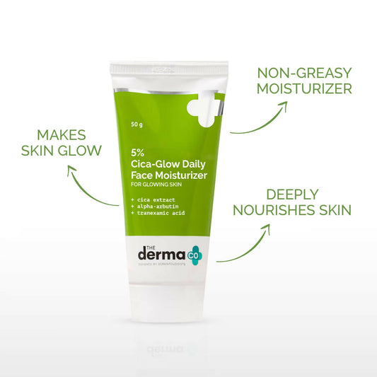The Derma Co 5% Cica-Glow Moisturizer For Glowing Skin - Grab2buy