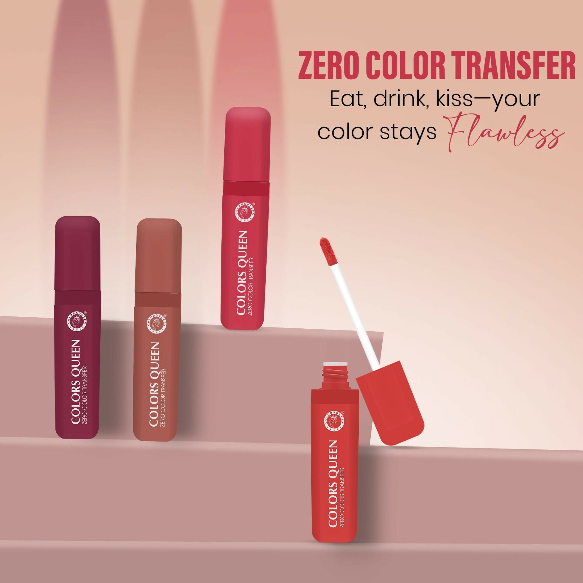 Colors Queen Zero Color Transfer Liquid Lipstick - Paper Flower | Swadesiicart