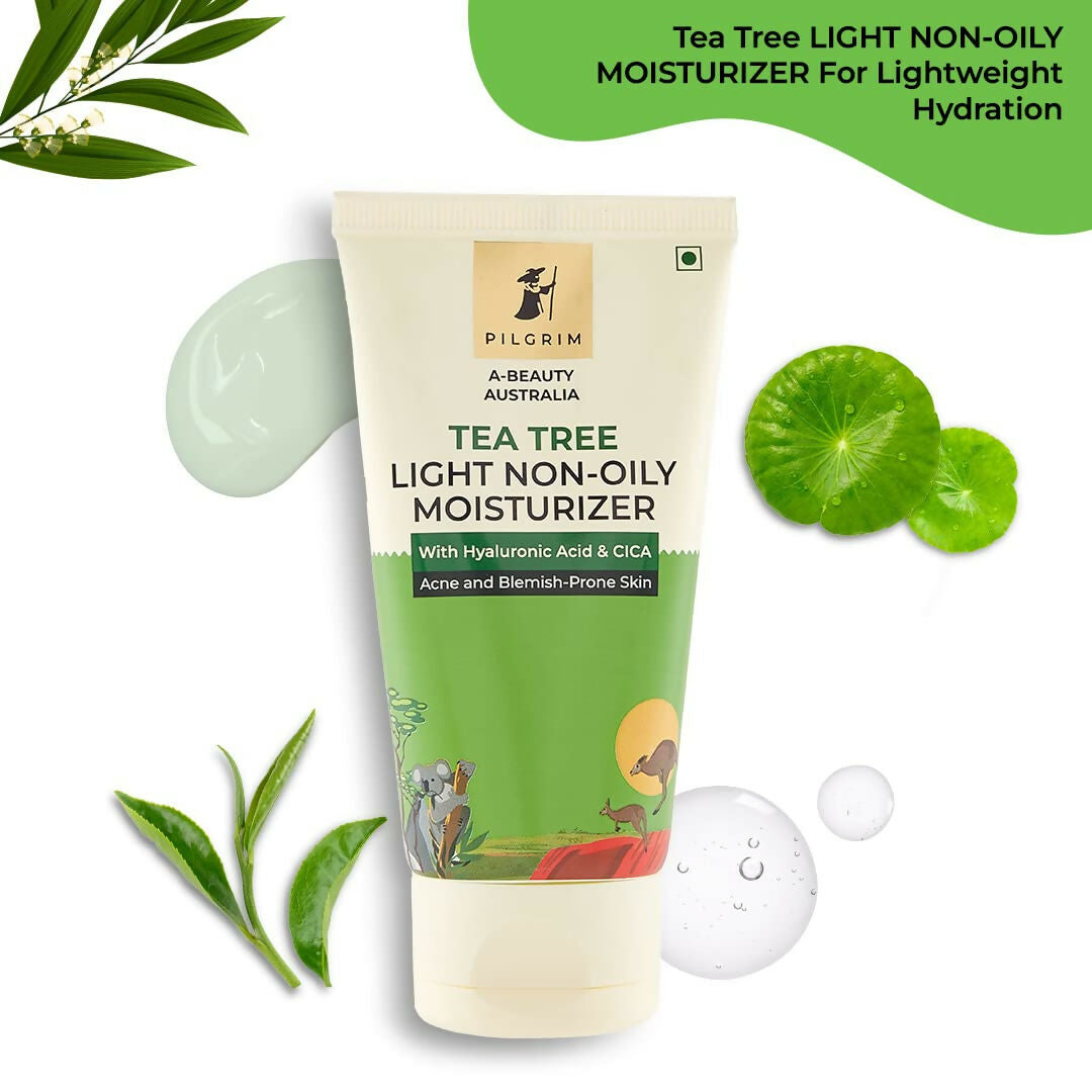 Pilgrim Australian Tea Tree Oil Free Face Moisturizer For Oily & Acne Prone Skin With Hyaluronic Acid & CICA 