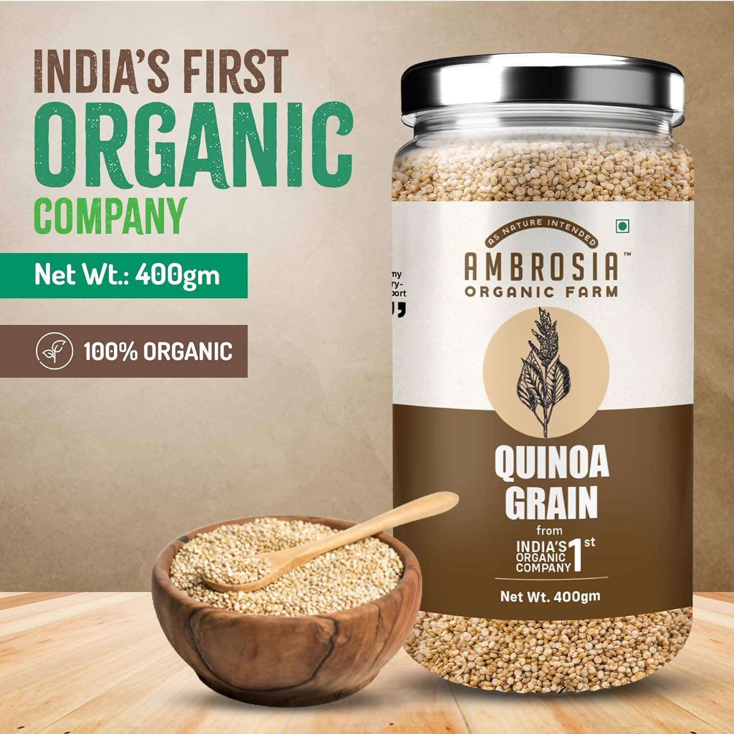 Ambrosia Organic Farm Quinoa Grain - Grab2buy