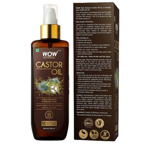 Wow Skin Science Castor Oil 200ml  Grab2Buy Wow Skin Science Grab2Buy