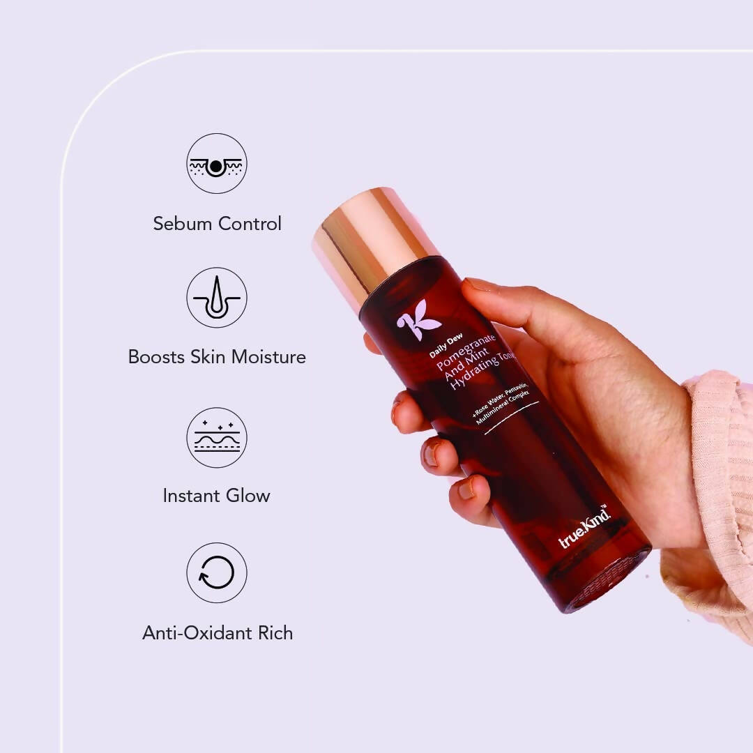 True Kind Daily Dew Pomegranate & Mint Hydrating Tonic Face Mist  Grab2Buy True Kind Grab2Buy