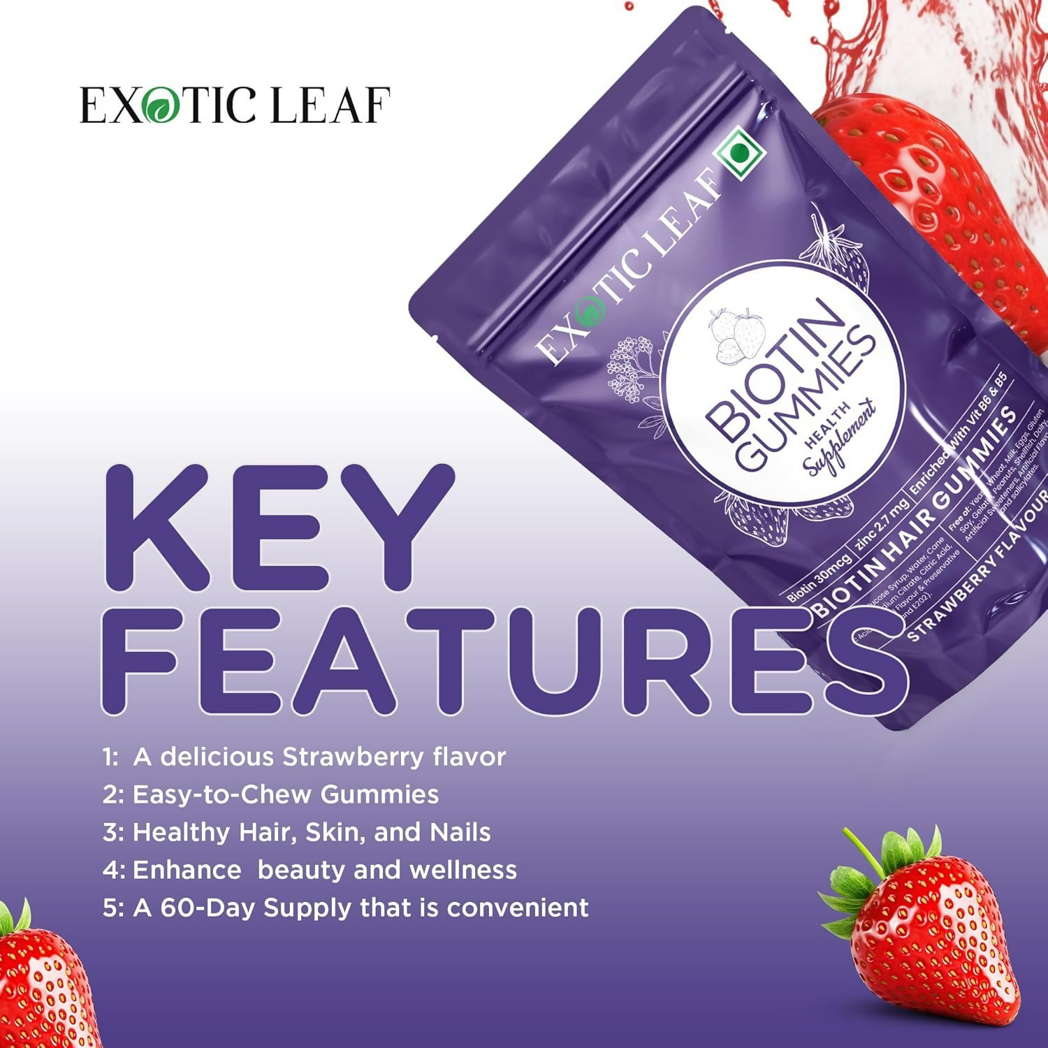 Exotic Leaf Biotin Gummies 