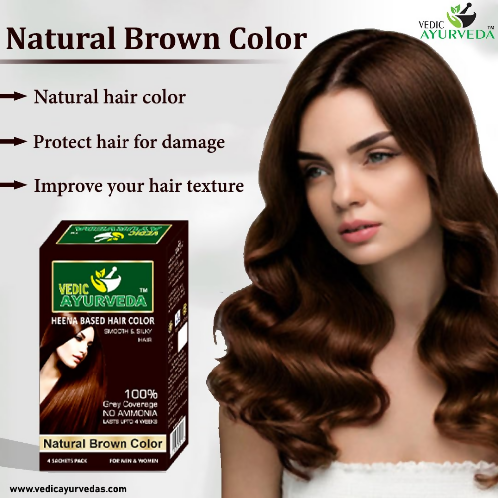 VedicAyurveda Natural Brown Hair Color  Grab2Buy VedicAyurveda Grab2Buy