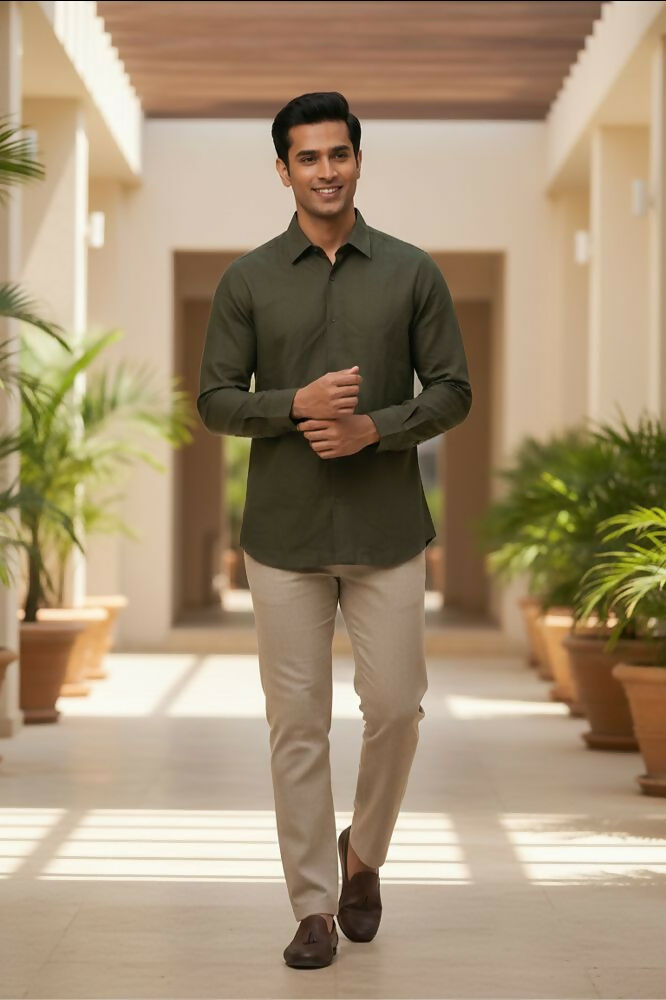 Forest — Green Cotton Shirt by Hilo Design