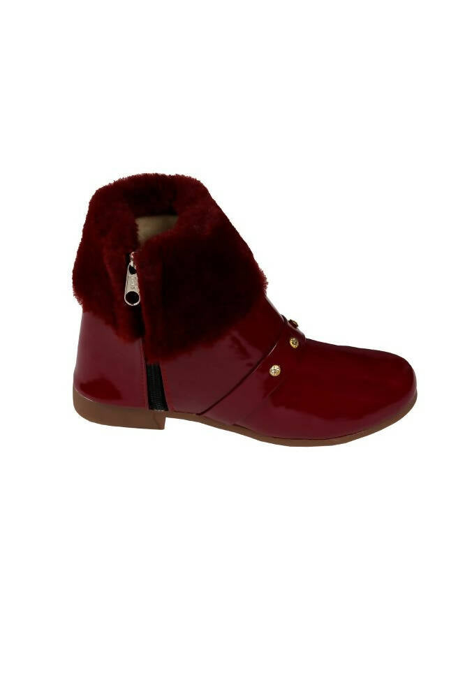 Tiny Bugs Girls Anckle Lenght Boots -Maroon  Grab2Buy Tiny Bugs Grab2Buy